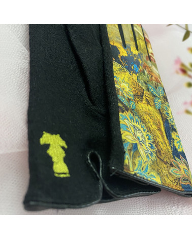 Gants tactiles en laine made in France modèle Babylone - FST Brokante
