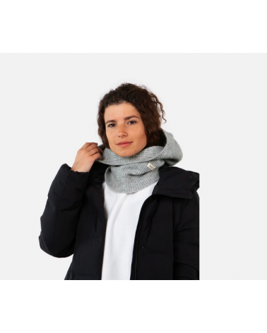 Bonnet forme cagoule en tricot modèle Karesa coloris gris - Barts