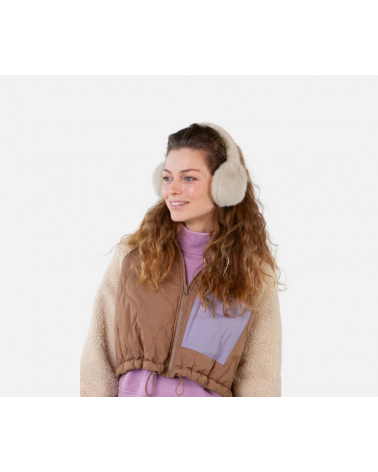 Cache-oreilles réglable XXL en fourrure coloris beige Barts - Chapo & Co