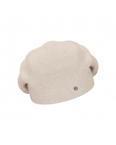 Béret tricoté type Basque en laine coloris Beige Rabionek – Confortable pour l’hiver