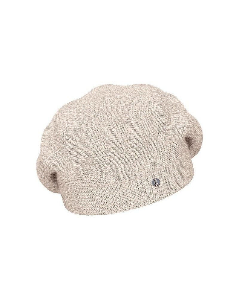 Béret tricoté type Basque en laine coloris Beige Rabionek – Confortable pour l’hiver