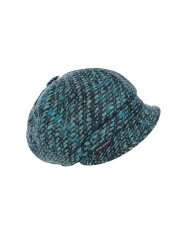 Casquette forme gavroche en laine coloris bleu, chaude et tendance - Chapo & Co