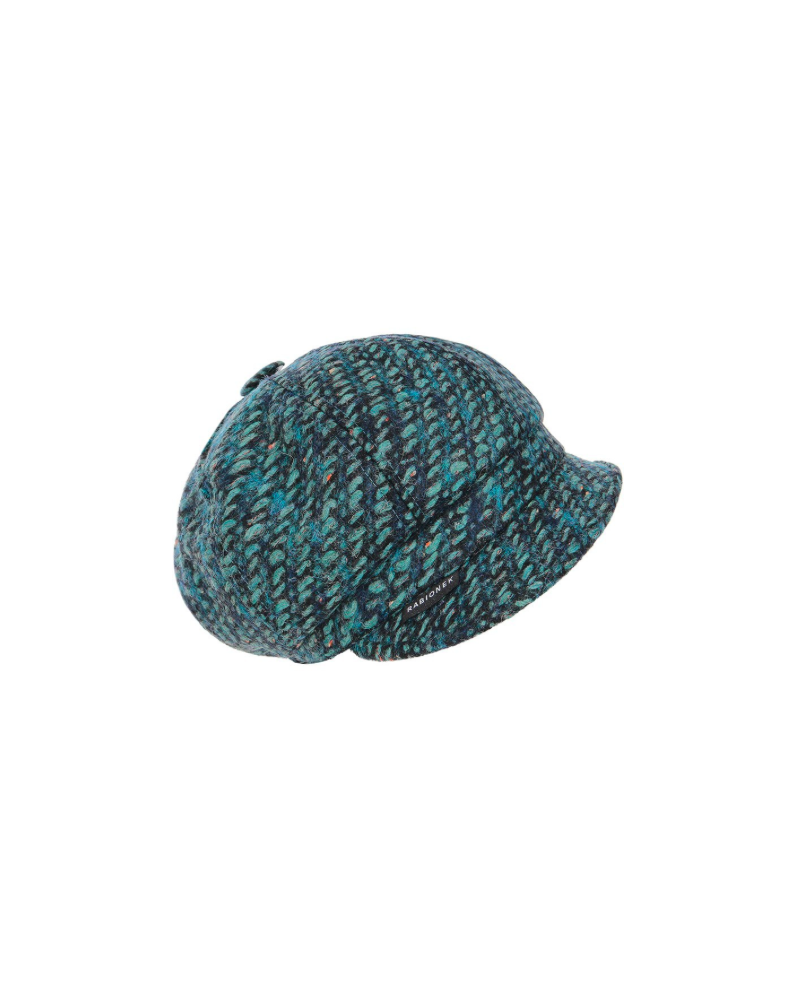 Casquette forme gavroche en laine coloris bleu, chaude et tendance - Chapo & Co