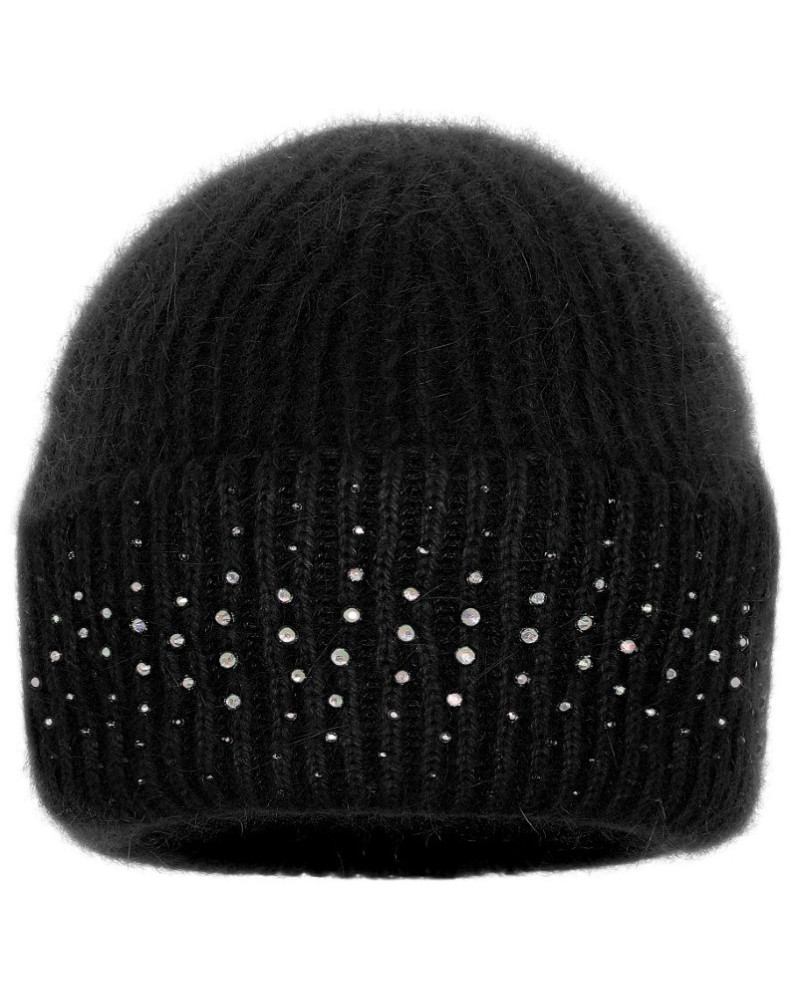 Bonnet Polonais chic et souple en Angora coloris noir - Chapo & Co