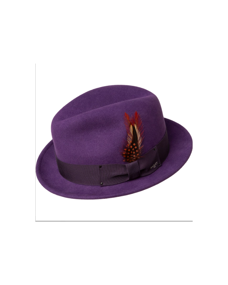 Chapeau trilby en feutre modèle Tino violet - Bailey of Hollywood