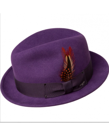 Chapeau trilby en feutre modèle Tino violet - Bailey of Hollywood