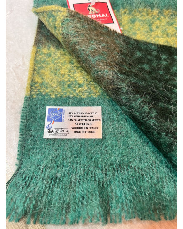Écharpe Labonal Made in France en mohair coloris émeraude – chaleur et élégance