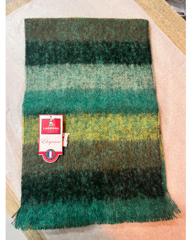 Écharpe Labonal Made in France en mohair coloris émeraude – chaleur et élégance