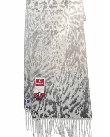 Écharpe Labonal Made in France motif gazelle – chaleur et élégance
