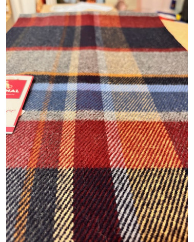 Écharpe Labonal Made in France homme carreaux marine Bordeaux