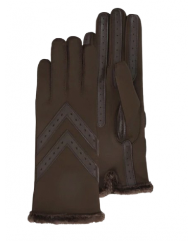 Gants imperméable et tactile femme coloris brun - Isotoner