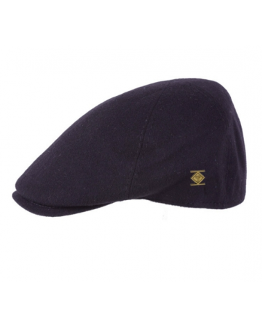 Casquette plate en laine coloris noir – Fabrication européenne