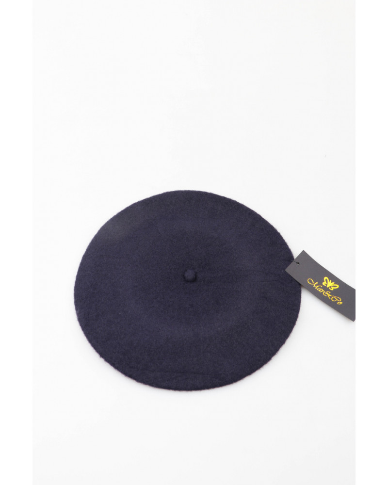 Béret femme type Basque en laine coloris marine - Chapo & Co