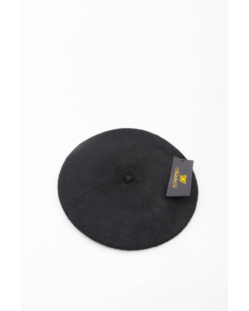 Béret femme type Basque en laine coloris noir - Chapo & Co