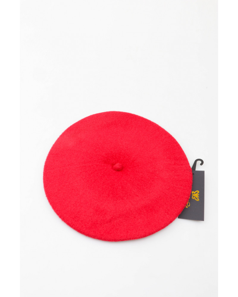 Béret femme type Basque en laine coloris rouge foncé - Chapo & Co
