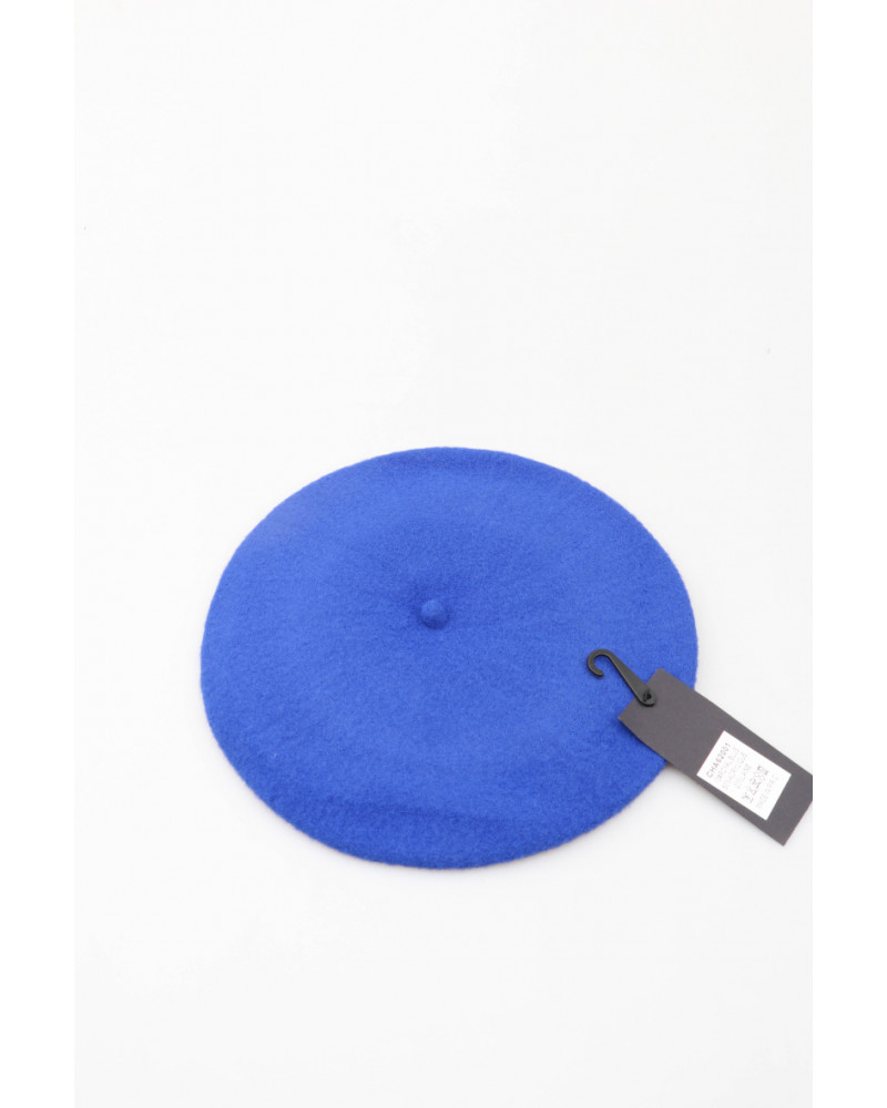 Béret femme type Basque en laine coloris bleu roi - Chapo & Co