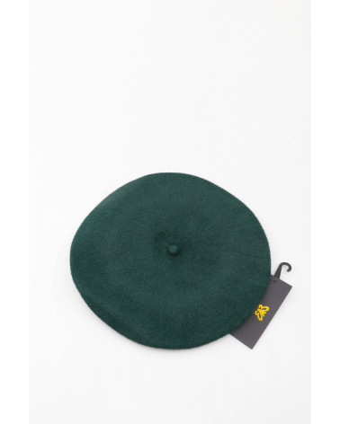 Béret femme type Basque en laine coloris vert foncé - Chapo & Co