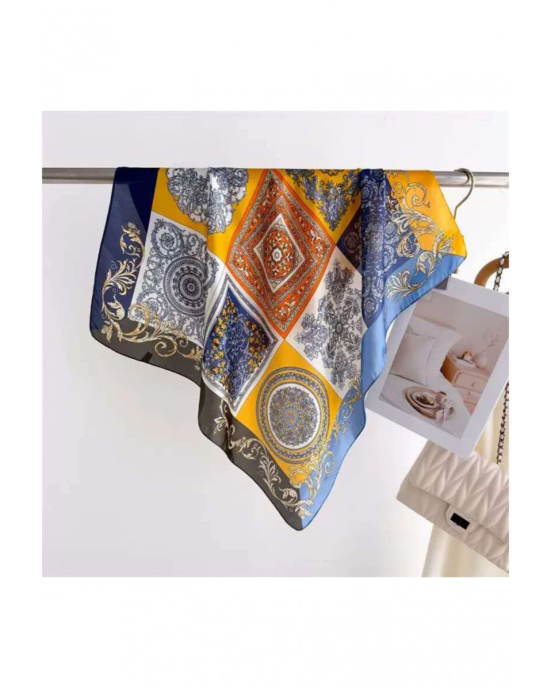 Petit carré 70x70 toucher soie imprimé multicolore - Chapo & Co