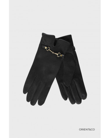 Gants Femme Automne/ Hiver – Polyester & Coton – Élégance Moderne avec Décor Poignet