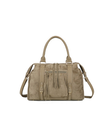 Sac à main femme – Effet suédine avec bandoulière – Style chic et polyvalent