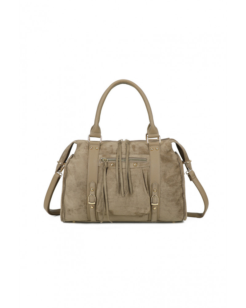 Sac à main femme – Effet suédine avec bandoulière – Style chic et polyvalent