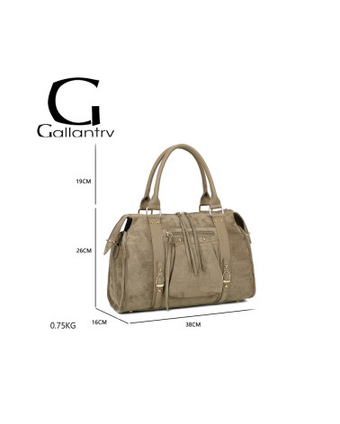 Sac à main femme – Effet suédine avec bandoulière – Style chic et polyvalent