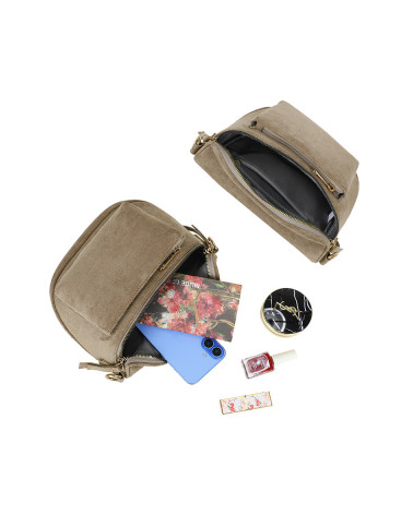 Sac banane femme – Effet suédine avec bandoulière – Style chic et polyvalent