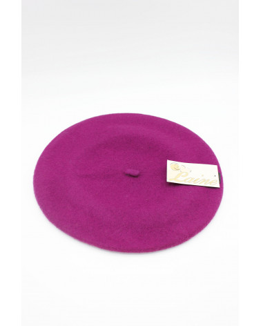 Béret type Basque en 100% laine coloris mauve - Chapo & Co