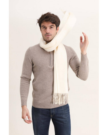 Echarpe au toucher cachemire douce coloris blanc cassé - Chapo & Co