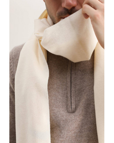 Echarpe au toucher cachemire douce coloris blanc cassé - Chapo & Co