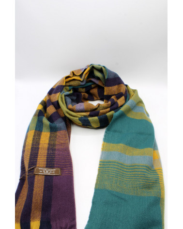 Echarpe homme toucher cachemire très douce coloris Violet