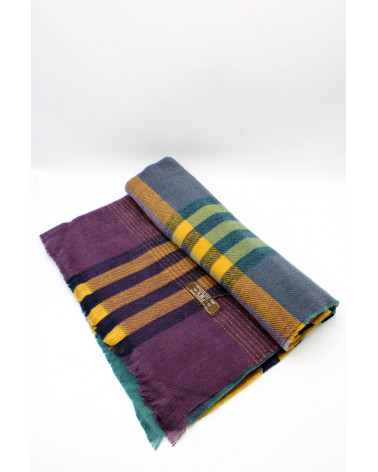 Echarpe homme toucher cachemire très douce coloris Violet