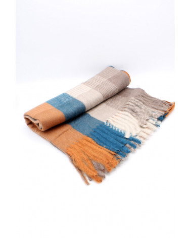 Echarpe homme très douce coloris orange à motif - Chapo & Co