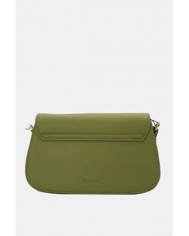Sac bandoulière vert Tom&Eva – Fermeture métallique chic