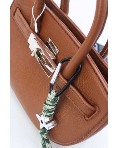 Sac à main chic petit format Demi-lune coloris brun - Chapo & Co