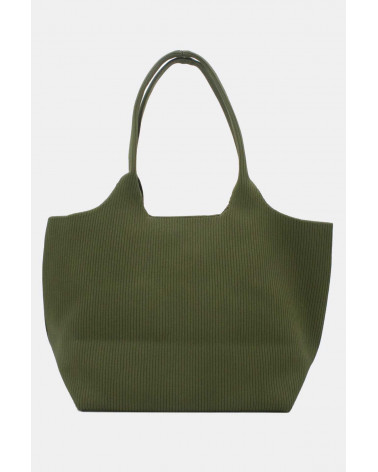 Grand sac style cabas porté épaule pliable coloris Olive