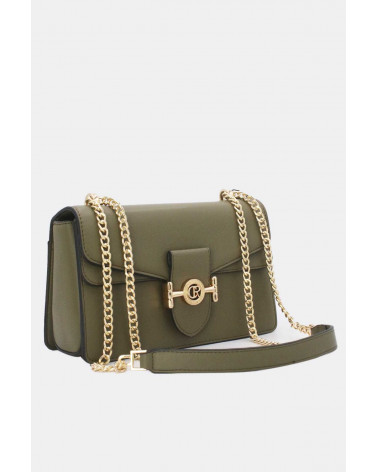 Sac à main chic petit format à bandoulière chainette olive - Chapo & Co
