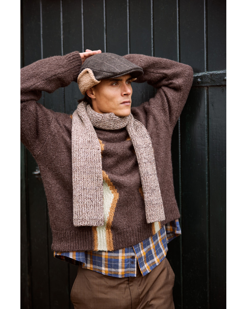 Casquette Plate Hiver avec doublure chaude et cache-oreilles Monzonite – Style Classique