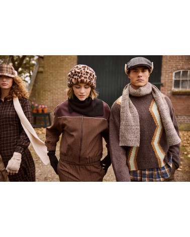 Casquette Plate Hiver avec doublure chaude et cache-oreilles Monzonite – Style Classique