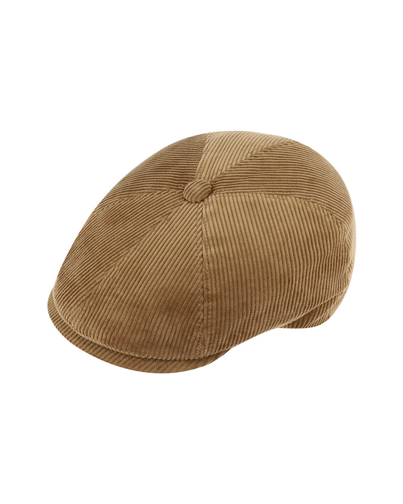 Casquette hiver 8 côtes côtelé velours camel - Chapo & Co