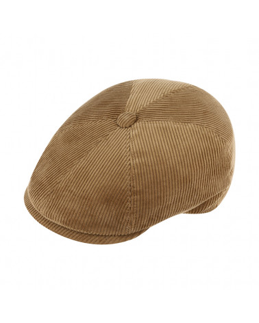 Casquette hiver 8 côtes côtelé velours camel - Chapo & Co