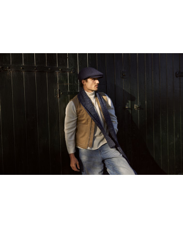 Casquette plate en tricot avec réglage arrière Modèle Alvadey coloris Marine