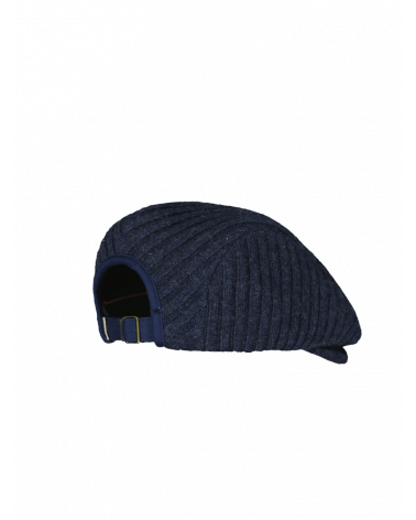 Casquette plate en tricot avec réglage arrière Modèle Alvadey coloris Marine
