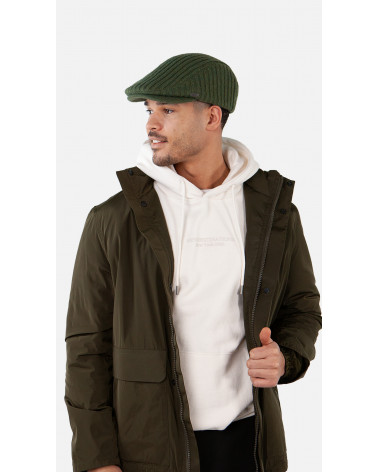 Casquette plate en tricot avec réglage arrière Modèle Alvadey coloris kaki