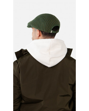 Casquette plate en tricot avec réglage arrière Modèle Alvadey coloris kaki