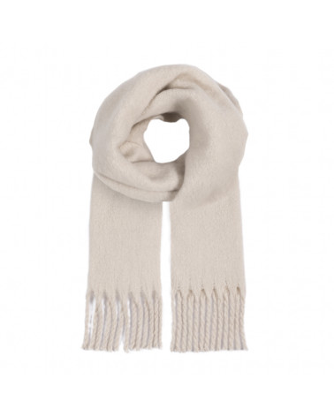 Grande écharpe chaude à franges coloris uni nature - Chapo & Co