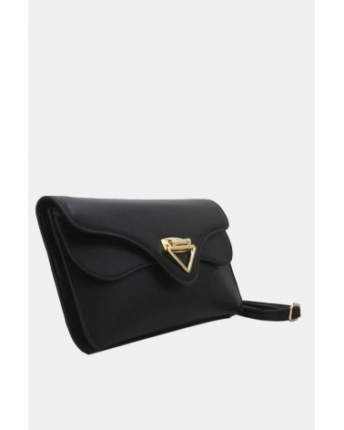 Sac à main sobre et chic effet cuir coloris noir - Chapo & Co