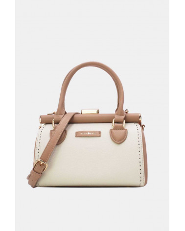 Sac à main petit format à bandoulière coloris beige - Chapo & co