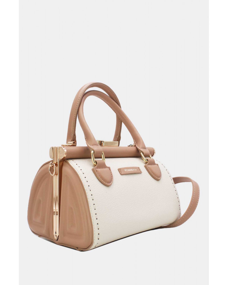 Sac à main petit format à bandoulière coloris beige - Chapo & co