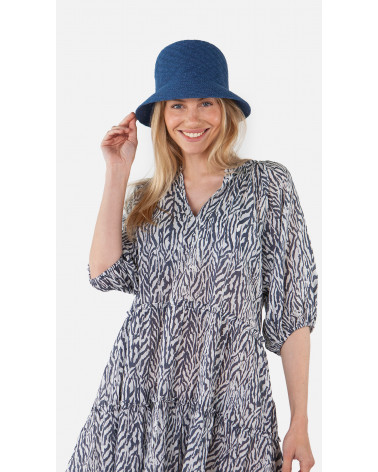 Chapeau d'été forme bob souple coloris Denim - Chapo & Co